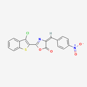 2-(3-chloro-1-benzothien-2-yl)-4-(4-nitrobenzylidene)-1,3-oxazol-5(4H)-one