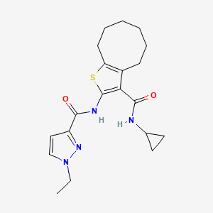 N-{3-[(cyclopropylamino)carbonyl]-4,5,6,7,8,9-hexahydrocycloocta[b]thien-2-yl}-1-ethyl-1H-pyrazole-3-carboxamide