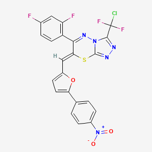 3-[chloro(difluoro)methyl]-6-(2,4-difluorophenyl)-7-{[5-(4-nitrophenyl)-2-furyl]methylene}-7H-[1,2,4]triazolo[3,4-b][1,3,4]thiadiazine