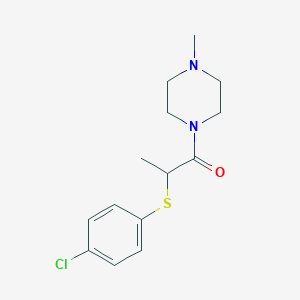 molecular formula C14H19ClN2OS B4667966 1-{2-[(4-chlorophenyl)thio]propanoyl}-4-methylpiperazine 