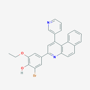 molecular formula C26H19BrN2O2 B4667983 2-bromo-6-ethoxy-4-(1-pyridin-3-ylbenzo[f]quinolin-3-yl)phenol 