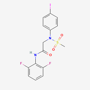 molecular formula C15H13F2IN2O3S B4668000 N~1~-(2,6-difluorophenyl)-N~2~-(4-iodophenyl)-N~2~-(methylsulfonyl)glycinamide 