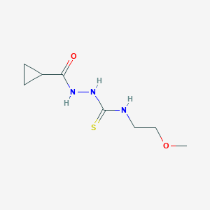 molecular formula C8H15N3O2S B4668017 2-(cyclopropylcarbonyl)-N-(2-methoxyethyl)hydrazinecarbothioamide 