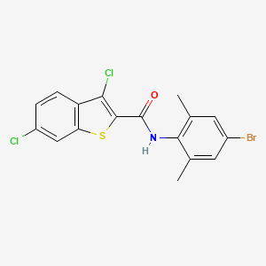 molecular formula C17H12BrCl2NOS B4668030 N-(4-bromo-2,6-dimethylphenyl)-3,6-dichloro-1-benzothiophene-2-carboxamide 