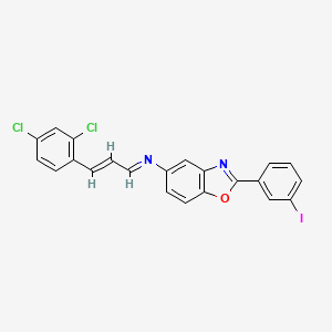 molecular formula C22H13Cl2IN2O B4668032 N-[3-(2,4-dichlorophenyl)-2-propen-1-ylidene]-2-(3-iodophenyl)-1,3-benzoxazol-5-amine 
