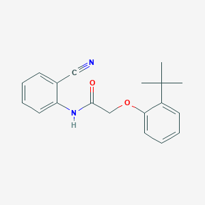 molecular formula C19H20N2O2 B4668035 2-(2-tert-butylphenoxy)-N-(2-cyanophenyl)acetamide 