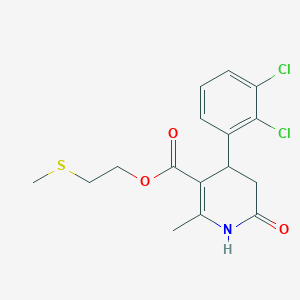 molecular formula C16H17Cl2NO3S B4668083 2-(methylthio)ethyl 4-(2,3-dichlorophenyl)-2-methyl-6-oxo-1,4,5,6-tetrahydro-3-pyridinecarboxylate 