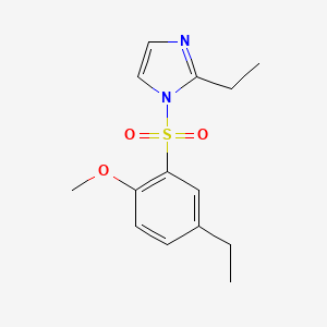 molecular formula C14H18N2O3S B4668086 2-ethyl-1-[(5-ethyl-2-methoxyphenyl)sulfonyl]-1H-imidazole 