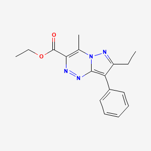 molecular formula C17H18N4O2 B4668105 ethyl 7-ethyl-4-methyl-8-phenylpyrazolo[5,1-c][1,2,4]triazine-3-carboxylate 