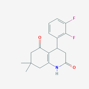 molecular formula C17H17F2NO2 B4668111 4-(2,3-difluorophenyl)-7,7-dimethyl-4,6,7,8-tetrahydro-2,5(1H,3H)-quinolinedione 