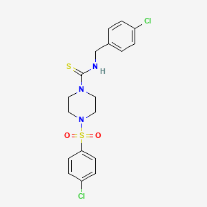 N-(4-chlorobenzyl)-4-[(4-chlorophenyl)sulfonyl]-1-piperazinecarbothioamide