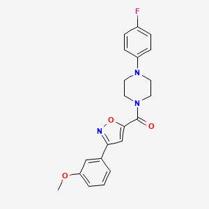 molecular formula C21H20FN3O3 B4668131 1-(4-fluorophenyl)-4-{[3-(3-methoxyphenyl)-5-isoxazolyl]carbonyl}piperazine 