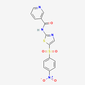 N-{5-[(4-nitrophenyl)sulfonyl]-1,3-thiazol-2-yl}nicotinamide