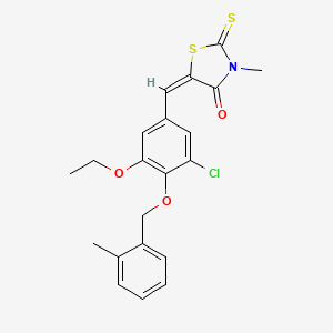 5-{3-chloro-5-ethoxy-4-[(2-methylbenzyl)oxy]benzylidene}-3-methyl-2-thioxo-1,3-thiazolidin-4-one