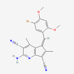 2-amino-5-(5-bromo-2,4-dimethoxybenzylidene)-4,6-dimethyl-5H-cyclopenta[b]pyridine-3,7-dicarbonitrile