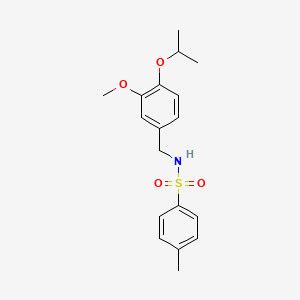 molecular formula C18H23NO4S B4668198 N-(4-isopropoxy-3-methoxybenzyl)-4-methylbenzenesulfonamide 