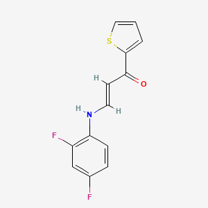 3-[(2,4-difluorophenyl)amino]-1-(2-thienyl)-2-propen-1-one