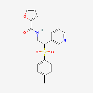 N-[2-[(4-methylphenyl)sulfonyl]-2-(3-pyridinyl)ethyl]-2-furamide