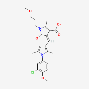 methyl 4-{[1-(3-chloro-4-methoxyphenyl)-2,5-dimethyl-1H-pyrrol-3-yl]methylene}-1-(3-methoxypropyl)-2-methyl-5-oxo-4,5-dihydro-1H-pyrrole-3-carboxylate