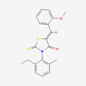 3-(2-ethyl-6-methylphenyl)-5-(2-methoxybenzylidene)-2-thioxo-1,3-thiazolidin-4-one