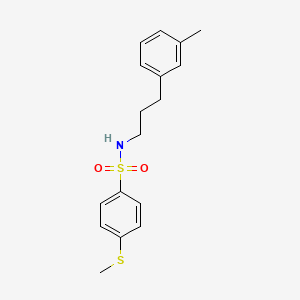 N-[3-(3-methylphenyl)propyl]-4-(methylthio)benzenesulfonamide