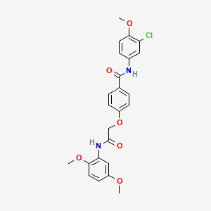 N-(3-chloro-4-methoxyphenyl)-4-{2-[(2,5-dimethoxyphenyl)amino]-2-oxoethoxy}benzamide
