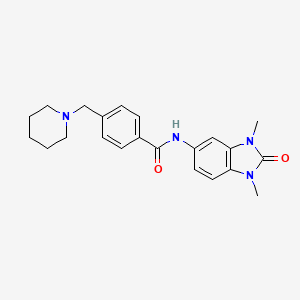 N-(1,3-dimethyl-2-oxo-2,3-dihydro-1H-benzimidazol-5-yl)-4-(1-piperidinylmethyl)benzamide