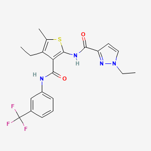 1-ethyl-N-[4-ethyl-5-methyl-3-({[3-(trifluoromethyl)phenyl]amino}carbonyl)-2-thienyl]-1H-pyrazole-3-carboxamide