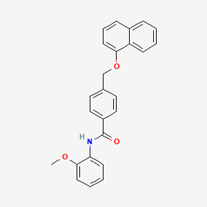 molecular formula C25H21NO3 B4668359 N-(2-methoxyphenyl)-4-[(1-naphthyloxy)methyl]benzamide 