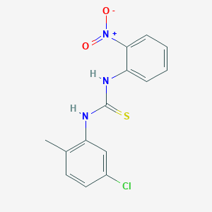 molecular formula C14H12ClN3O2S B4668364 N-(5-chloro-2-methylphenyl)-N'-(2-nitrophenyl)thiourea 