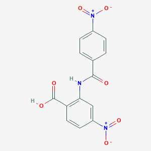 molecular formula C14H9N3O7 B4668388 4-nitro-2-[(4-nitrobenzoyl)amino]benzoic acid 