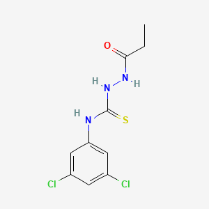 molecular formula C10H11Cl2N3OS B4668400 N-(3,5-dichlorophenyl)-2-propionylhydrazinecarbothioamide 