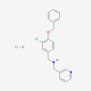 molecular formula C20H20Cl2N2O B4668441 [4-(benzyloxy)-3-chlorobenzyl](pyridin-3-ylmethyl)amine hydrochloride 