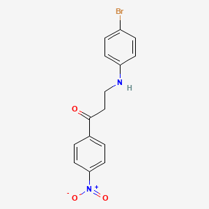 molecular formula C15H13BrN2O3 B4668462 3-[(4-bromophenyl)amino]-1-(4-nitrophenyl)-1-propanone 