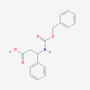 molecular formula C17H17NO4 B466847 3-{[(Benzyloxy)carbonyl]amino}-3-phenylpropanoic acid CAS No. 14477-66-8