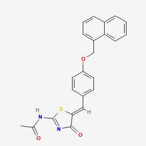N-{5-[4-(1-naphthylmethoxy)benzylidene]-4-oxo-4,5-dihydro-1,3-thiazol-2-yl}acetamide
