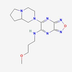 molecular formula C15H23N7O2 B4668536 6-(hexahydropyrrolo[1,2-a]pyrazin-2(1H)-yl)-N-(3-methoxypropyl)[1,2,5]oxadiazolo[3,4-b]pyrazin-5-amine 