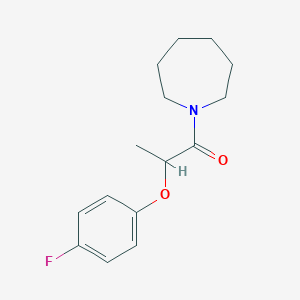 molecular formula C15H20FNO2 B4668585 1-[2-(4-fluorophenoxy)propanoyl]azepane 