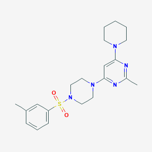 molecular formula C21H29N5O2S B4668596 2-methyl-4-{4-[(3-methylphenyl)sulfonyl]-1-piperazinyl}-6-(1-piperidinyl)pyrimidine 