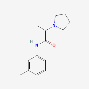 molecular formula C14H20N2O B4668599 N-(3-methylphenyl)-2-(1-pyrrolidinyl)propanamide 