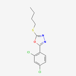 molecular formula C12H12Cl2N2OS B4668611 2-(butylthio)-5-(2,4-dichlorophenyl)-1,3,4-oxadiazole 