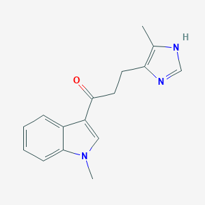 molecular formula C16H17N3O B046687 3-(5-Methyl-1H-imidazol-4-yl)-1-(1-methyl-1H-indol-3-yl)-1-propanone CAS No. 113140-33-3