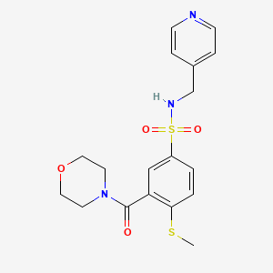 molecular formula C18H21N3O4S2 B4668703 4-(methylthio)-3-(4-morpholinylcarbonyl)-N-(4-pyridinylmethyl)benzenesulfonamide 