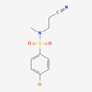 molecular formula C10H11BrN2O2S B4668715 4-bromo-N-(2-cyanoethyl)-N-methylbenzenesulfonamide 