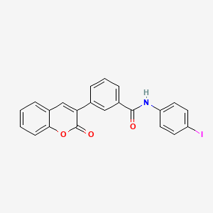molecular formula C22H14INO3 B4668743 N-(4-iodophenyl)-3-(2-oxo-2H-chromen-3-yl)benzamide 