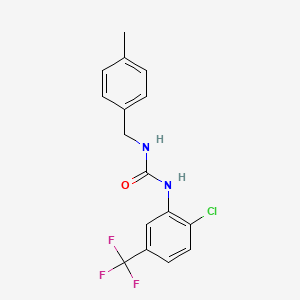 molecular formula C16H14ClF3N2O B4668753 N-[2-chloro-5-(trifluoromethyl)phenyl]-N'-(4-methylbenzyl)urea 
