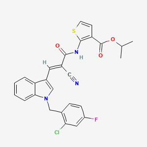 isopropyl 2-({3-[1-(2-chloro-4-fluorobenzyl)-1H-indol-3-yl]-2-cyanoacryloyl}amino)-3-thiophenecarboxylate