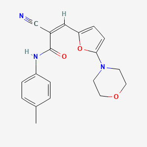 molecular formula C19H19N3O3 B4668771 2-cyano-N-(4-methylphenyl)-3-[5-(4-morpholinyl)-2-furyl]acrylamide 