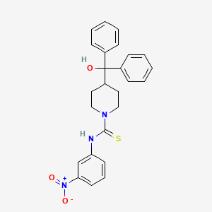 molecular formula C25H25N3O3S B4668782 4-[hydroxy(diphenyl)methyl]-N-(3-nitrophenyl)-1-piperidinecarbothioamide 