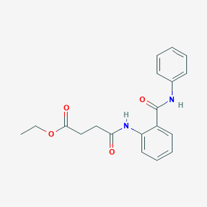 molecular formula C19H20N2O4 B4668796 ethyl 4-{[2-(anilinocarbonyl)phenyl]amino}-4-oxobutanoate 